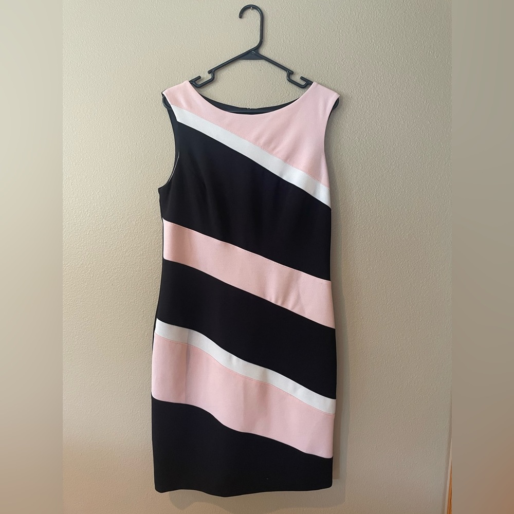Pink, Black, & White Dress